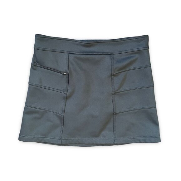 Athleta Gray Snowslide Fleece Cargo Skirt Pull On Golf Tennis Size Large - Picture 1 of 8